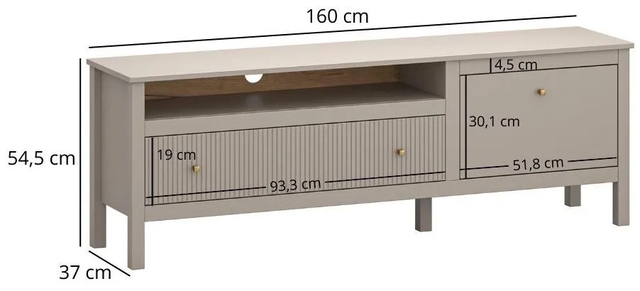 TV szekrény Karankas (taupe) . 1116951