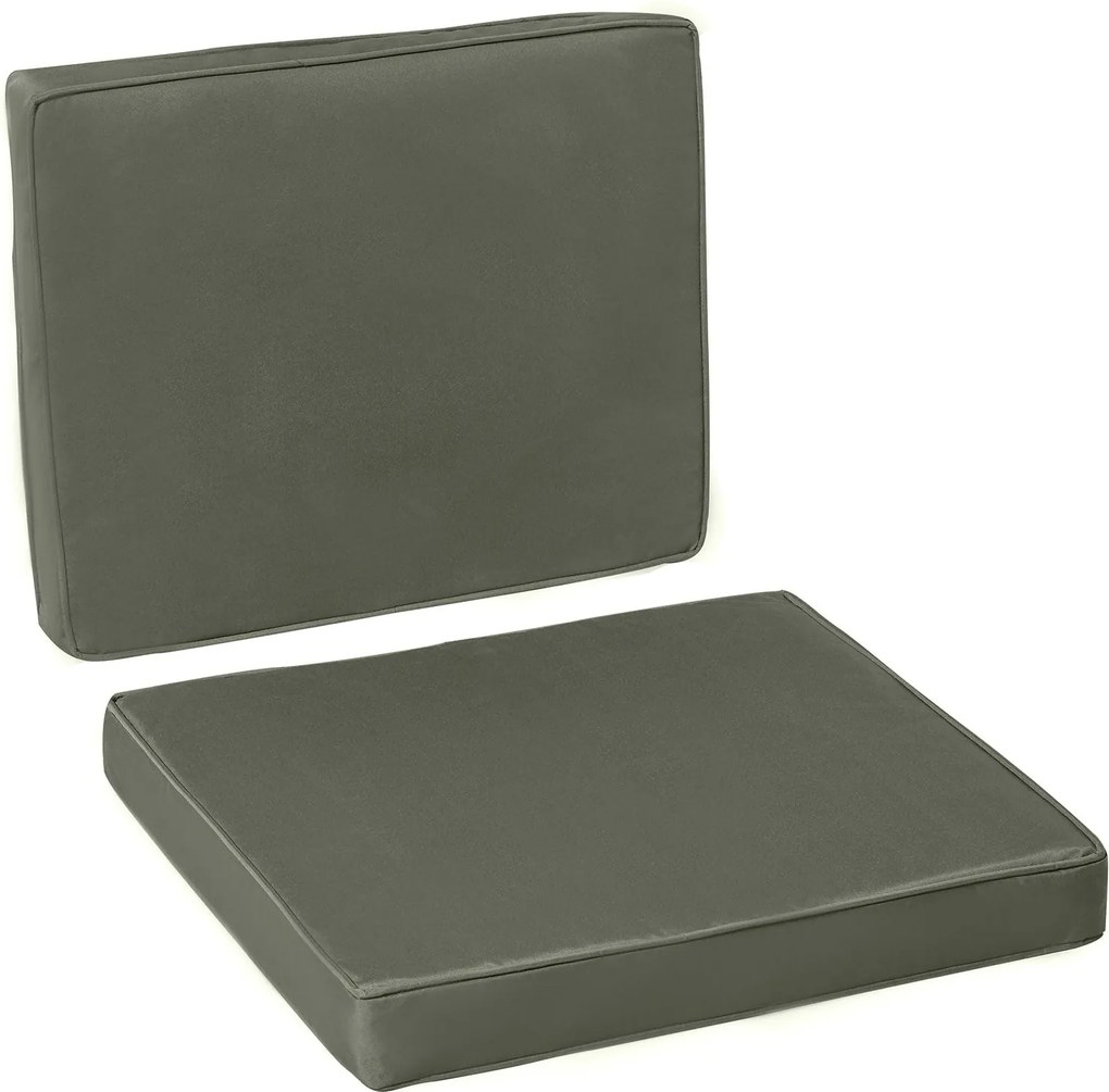 Outsunny 2 darabos Ülőpárna Készlet, 56 x 52 cm-es Székpárnák Cipzárral, Szövet Borítás, 7 cm Vastag Párna, Mosógépben Mosható Ülőpárna Otthonra, Kert