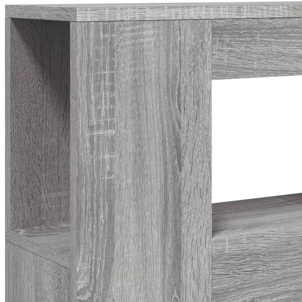 szürke sonoma szerelt fa LED-es fejtámla 100x18,5x103,5 cm