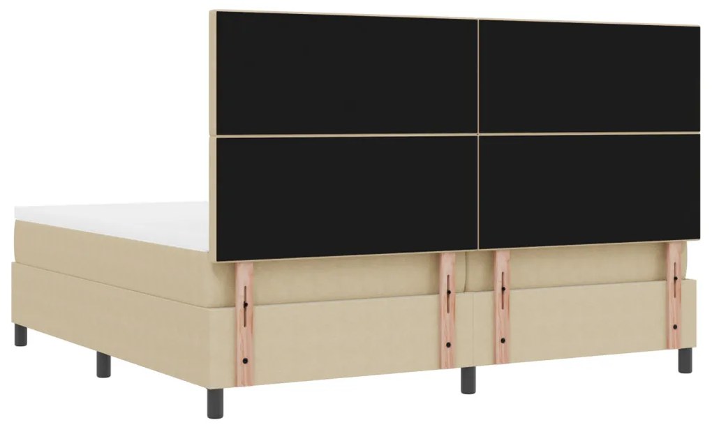 Boxspring Ágy Matraccal és LED Fénnyel Zöld Szürke 200x200 cm Kordbársony