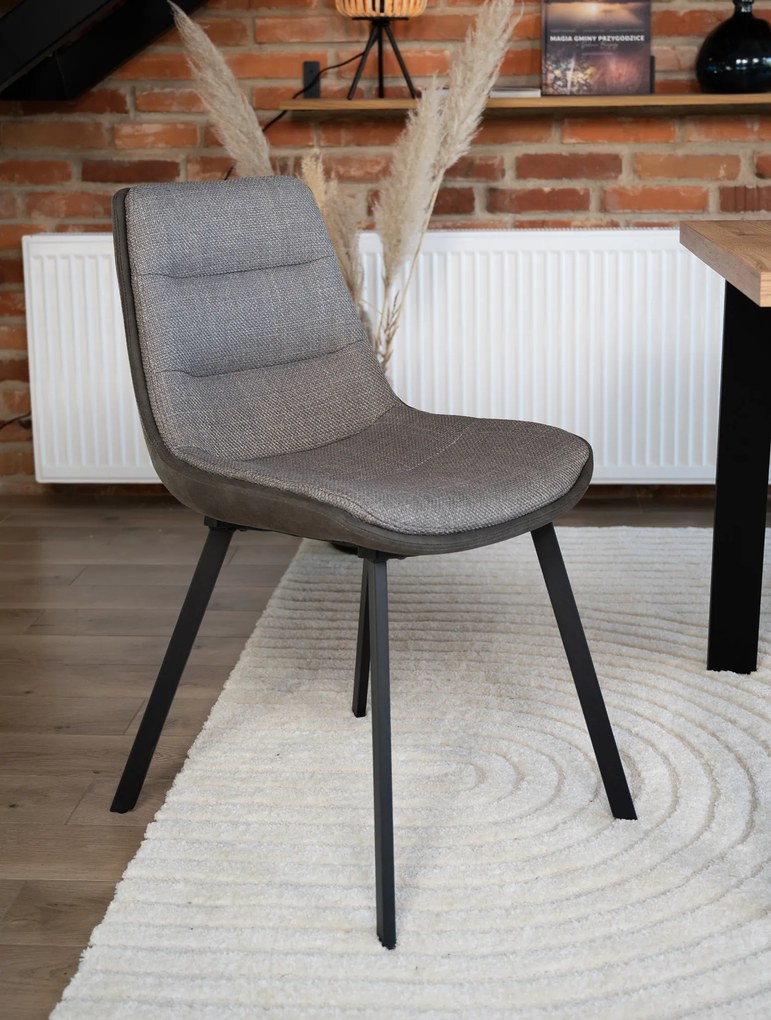 MAZZONI EXPORT IDA Taupe Világos Szürke/Barna Antracitszürke (Basel 34/Preston 96 szövet) - MODERN KÁRPITOZOTT SZÉK LOFT NAPPALIBA/ÉTKEZŐBE