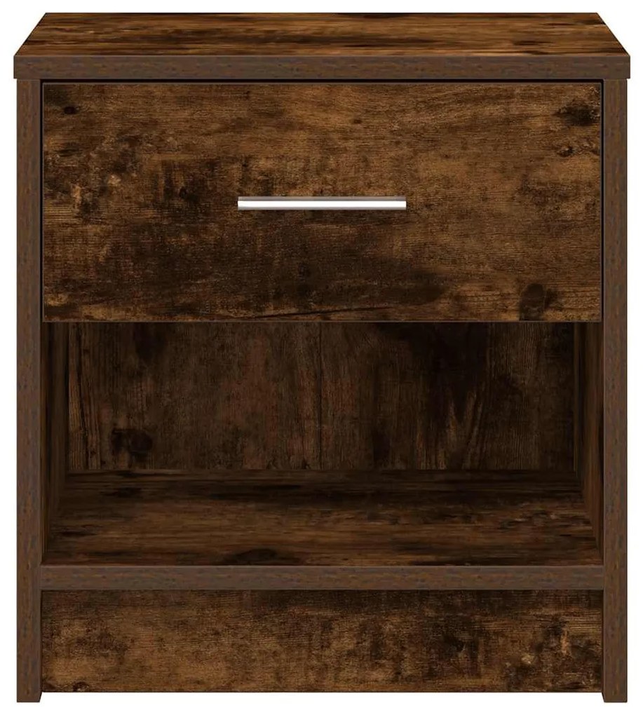 2 db füstös tölgy színű éjjeliszekrény fiókkal 39x28x41 cm