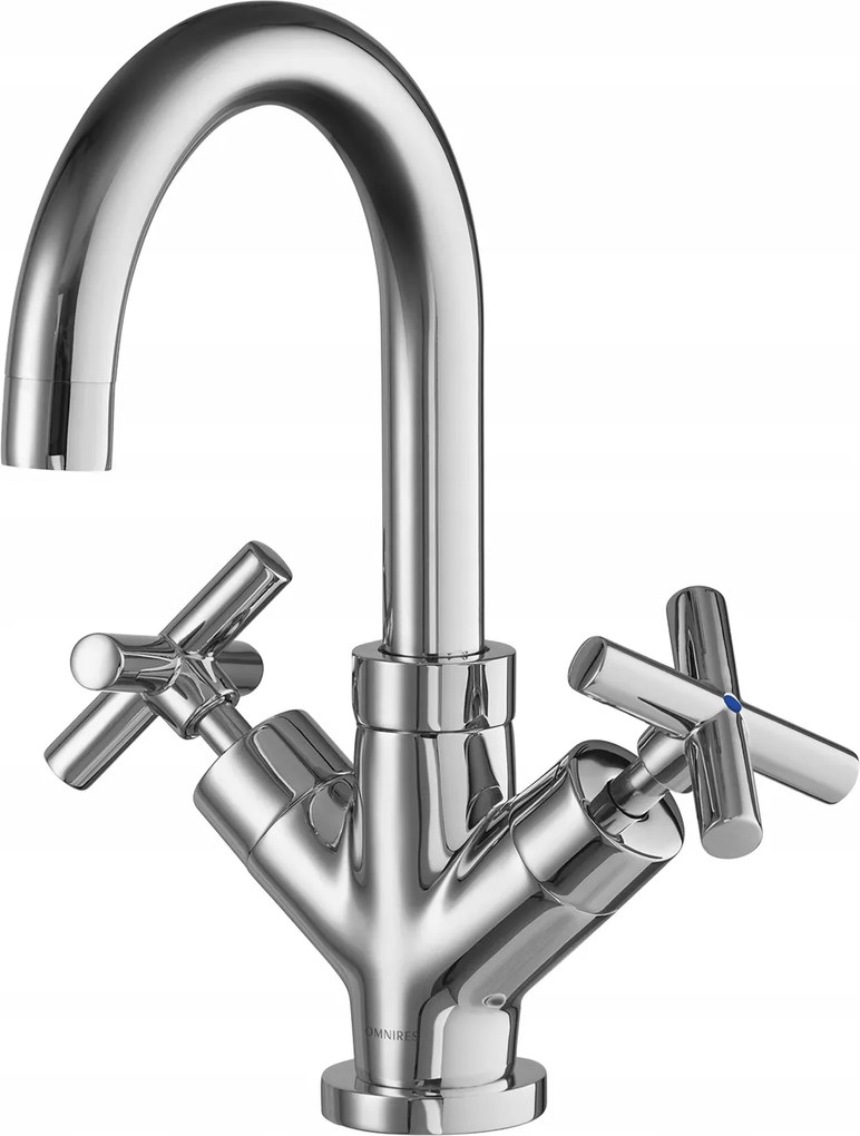 Mosdó Csaptelep Króm Tekerőgombokkal, Dugóval