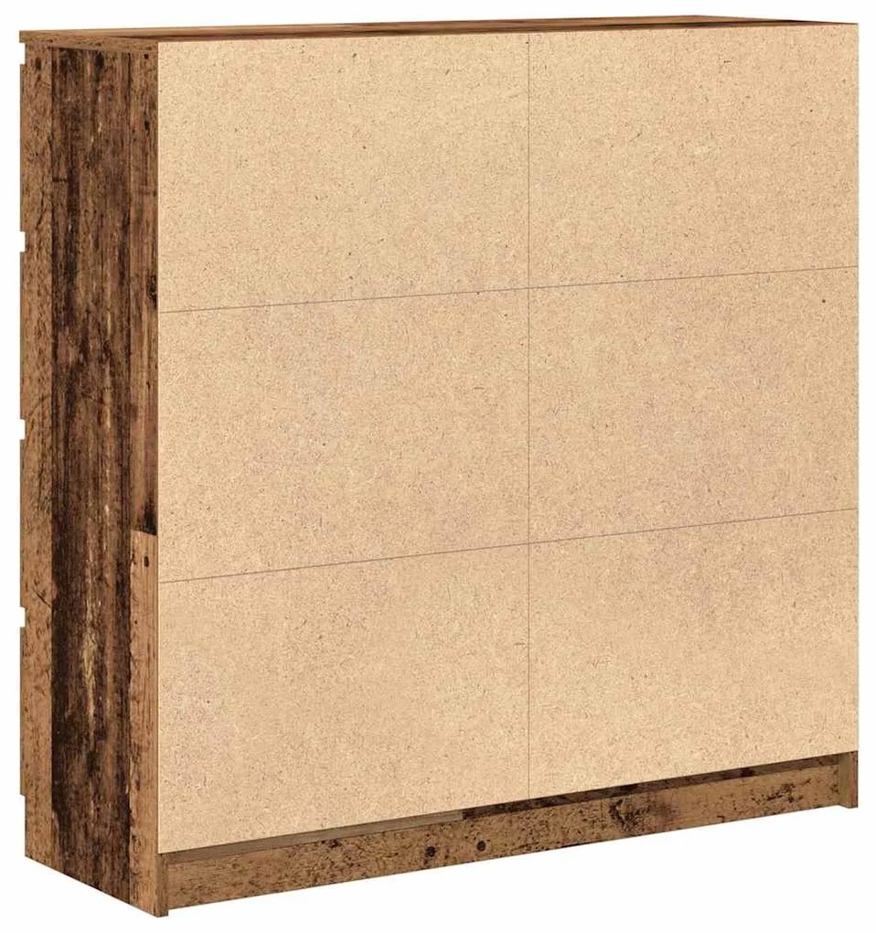 antik fa színű szerelt fa tálalószekrény 100x35x99 cm