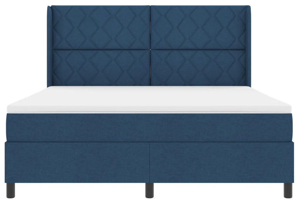 Boxspring Ágy Matracral - Kék - 180x200 cm - Szövet