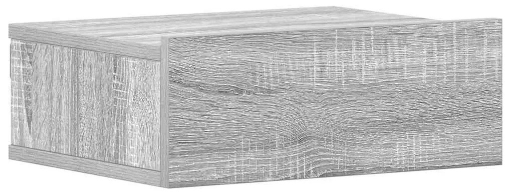 Szürke sonoma színű fa fali éjjeliszekrény 40 x 30 x 15 cm