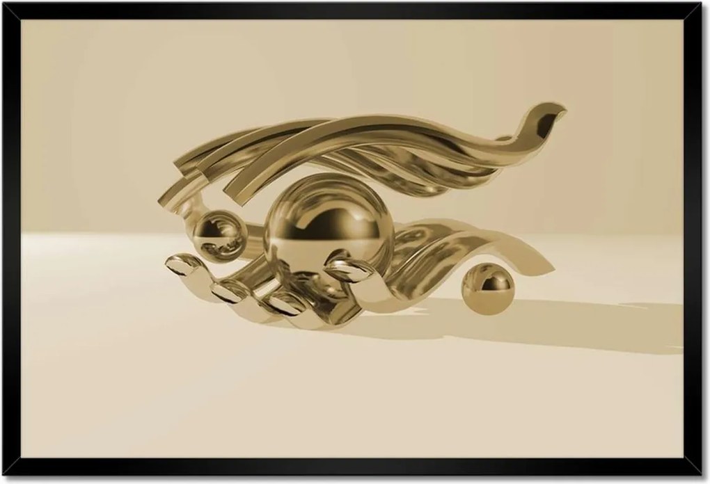 Poszterek keretben 60x40 Kávégolyók tejjel