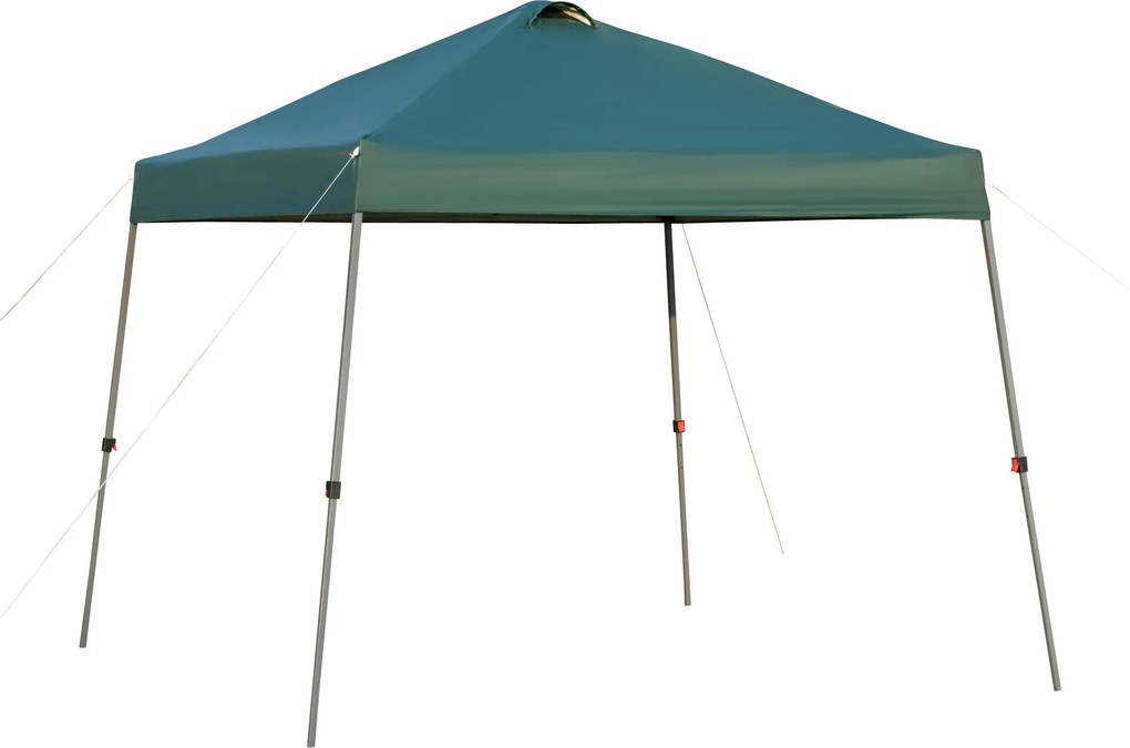 Outsunny 3x3m Összecsukható Kerti Sátor Kerekes Szállítótáskával Vízálló és Acél Váz Kerti Sátor Partikhoz és Kempingezéshez Zöld | Aosom
