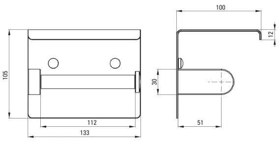 Deante ADR_0221 - ROUND WC-papírtartó, fényes króm