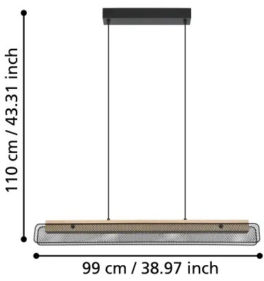 Eglo 900702 - LED RGBW Dimmelhető csillár zsinóron KOKOMO-Z LED/34W/230V