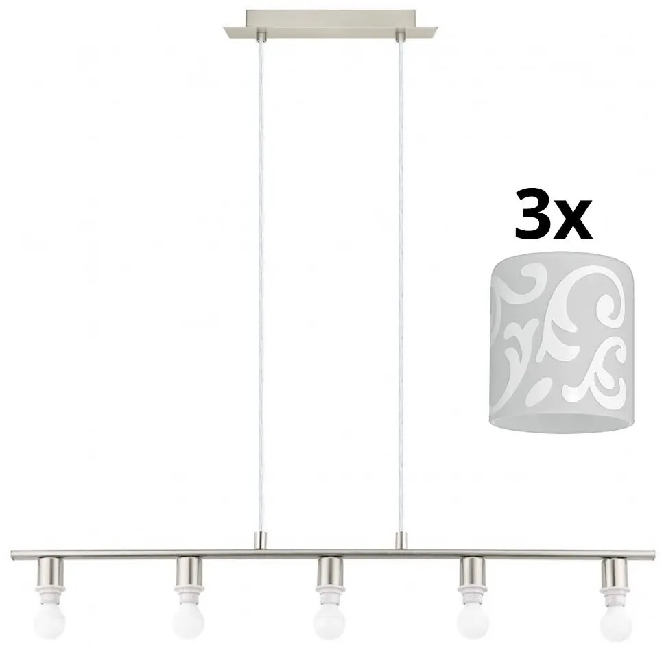Eglo Eglo - LED Csillár zsinóron MY CHOICE 5xE14/4W/230V króm/fehér EG31119H