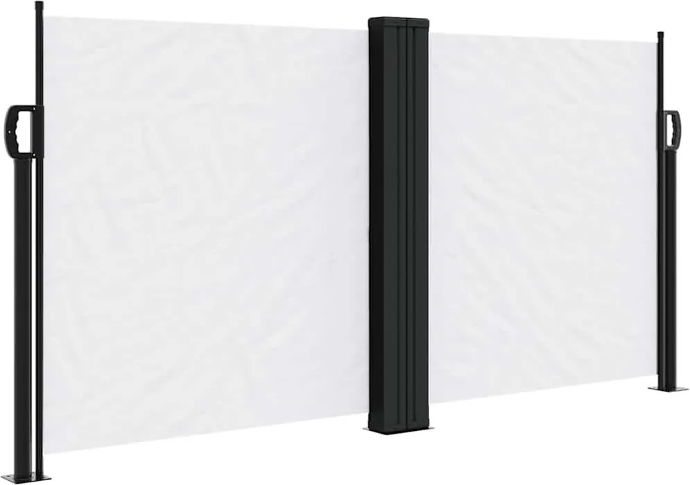vidaXL fehér behúzható oldalsó napellenző 120 x 600 cm