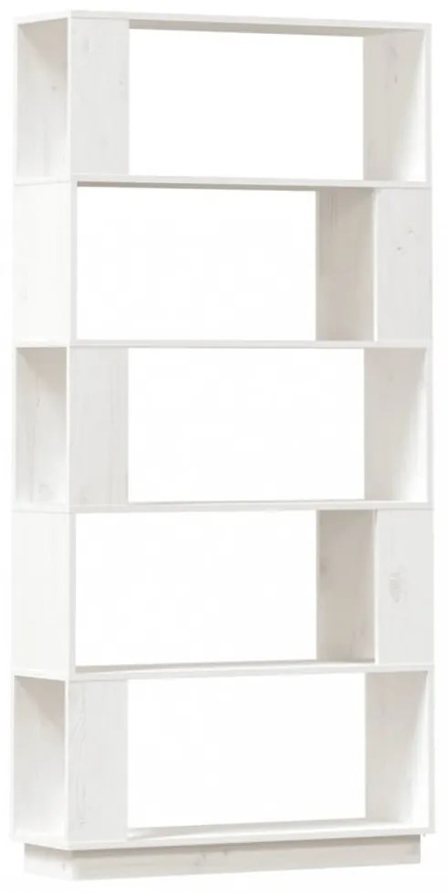 fehér tömör fenyőfa könyvszekrény/térelválasztó 80x25x163,5 cm
