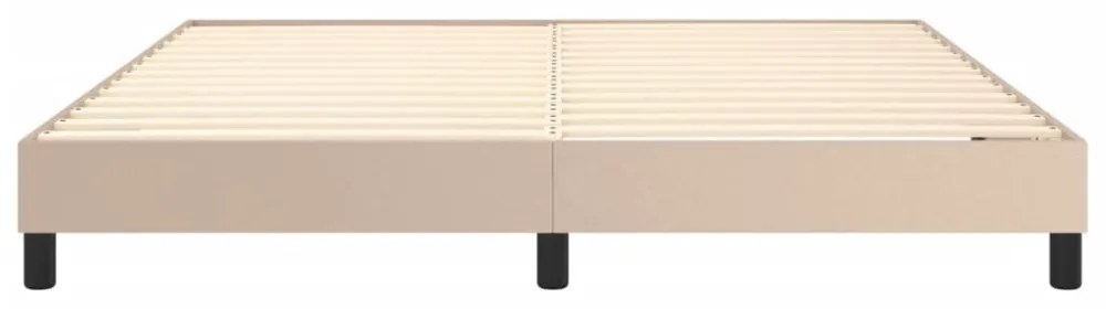 cappuccino színű műbőr rugós ágykeret 160x200 cm