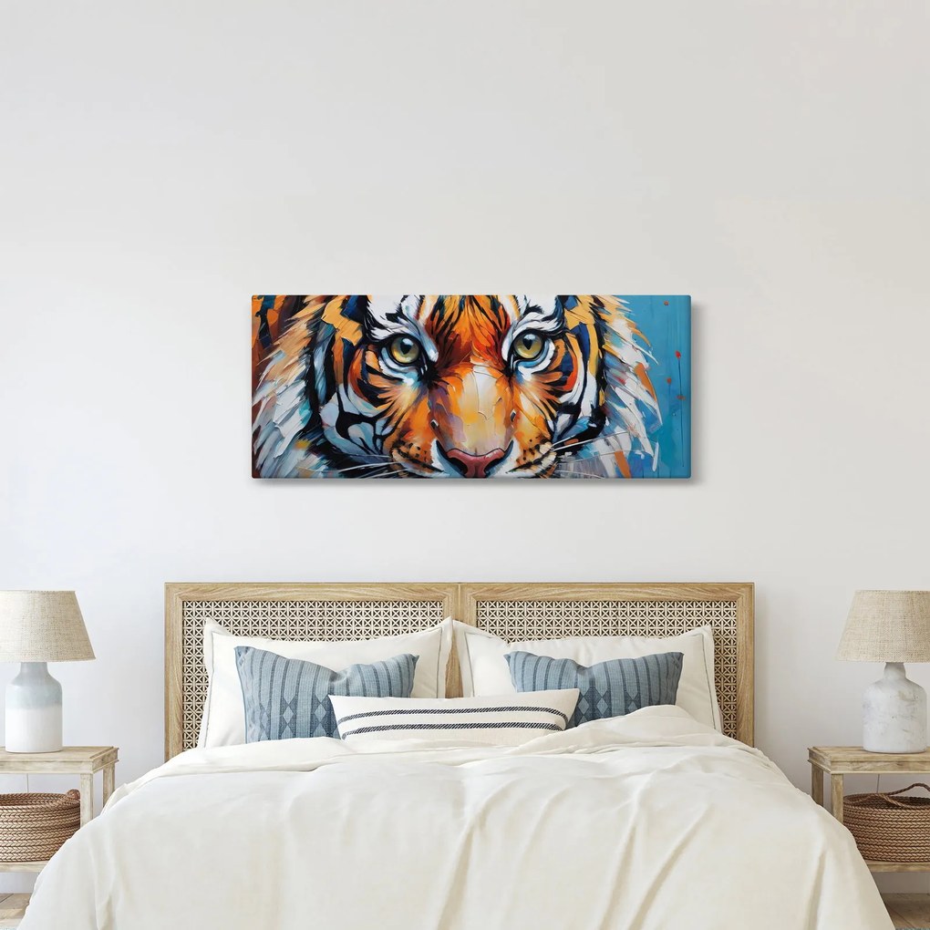Kép - Tigris látképe, festmény (120x50 cm)