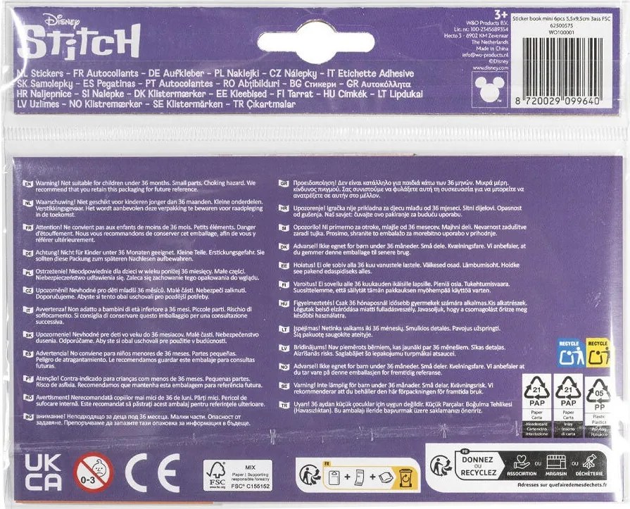 Disney Lilo és Stitch, A csillagkutya Aliens mini matrica szett 6 db-os