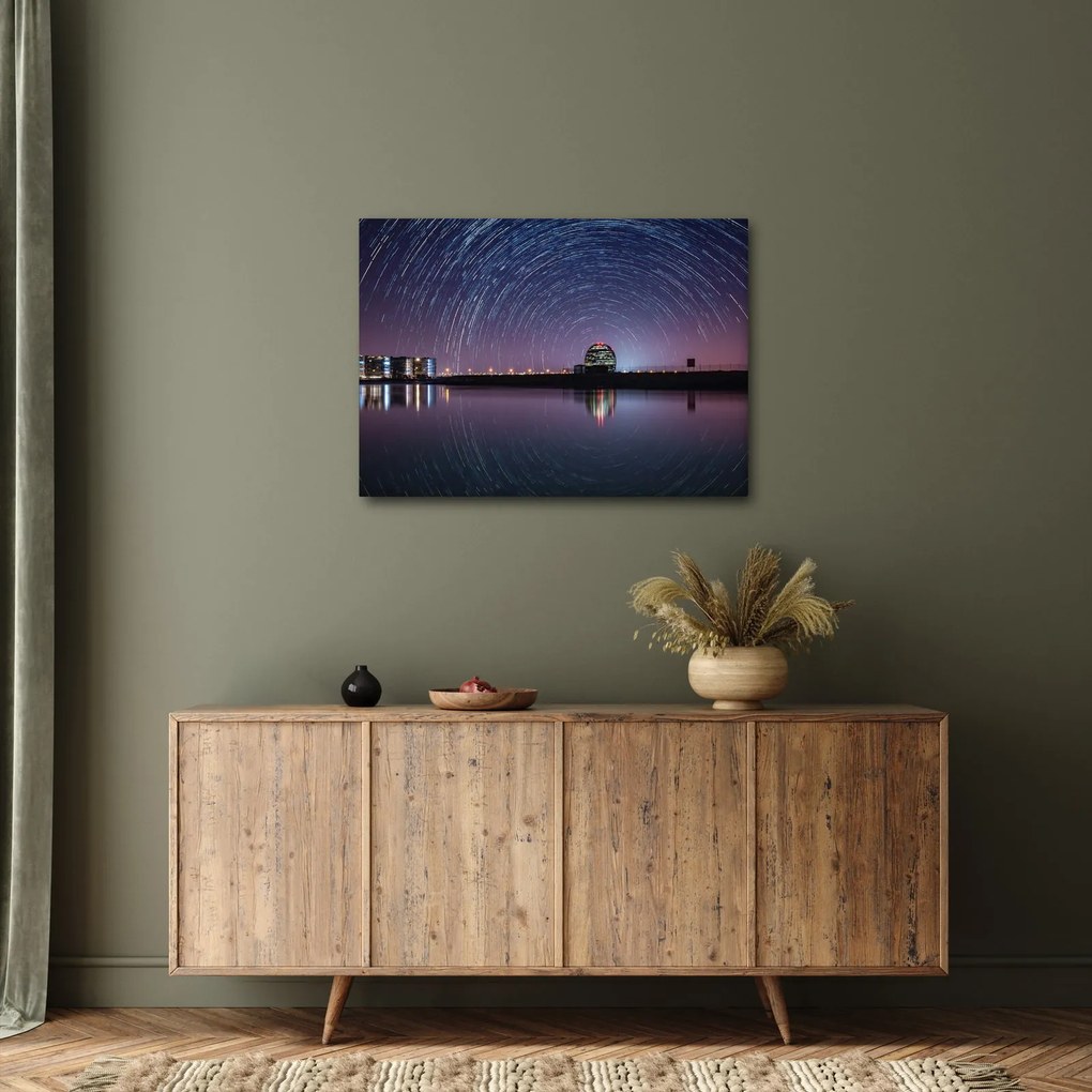 Vászonkép - Egy éjszakai égbolt csillagokkal (70x50 cm)