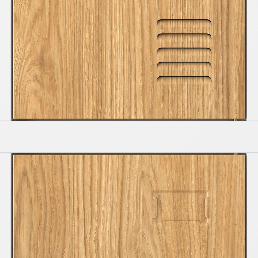 6 ajtós öltözőszekrény, fehér/arany tölgy, 900x1850x450 mm: IGOR Eco Design
