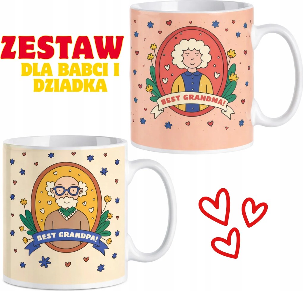 Nagymama És Nagypapa Napi Ajándék Szett 2x Best Grandpa Bögre Grandma