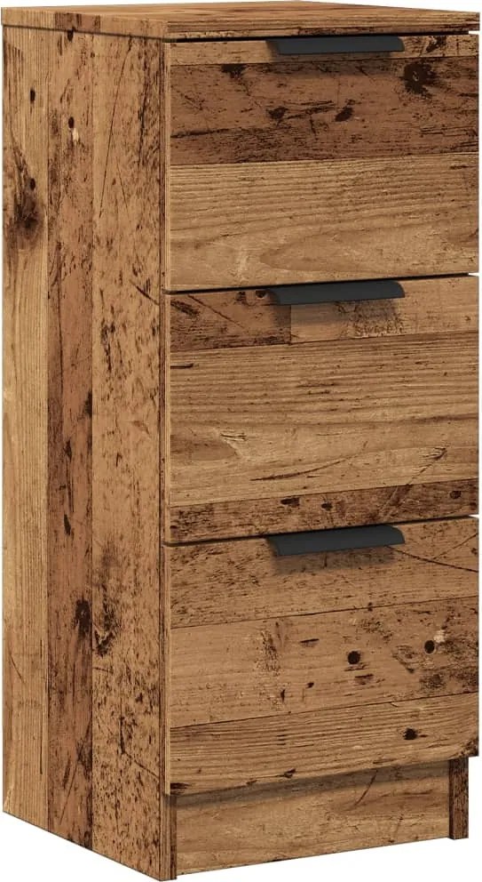 vidaXL antik fa színű szerelt fa tálalószekrény 30 x 30 x 70 cm