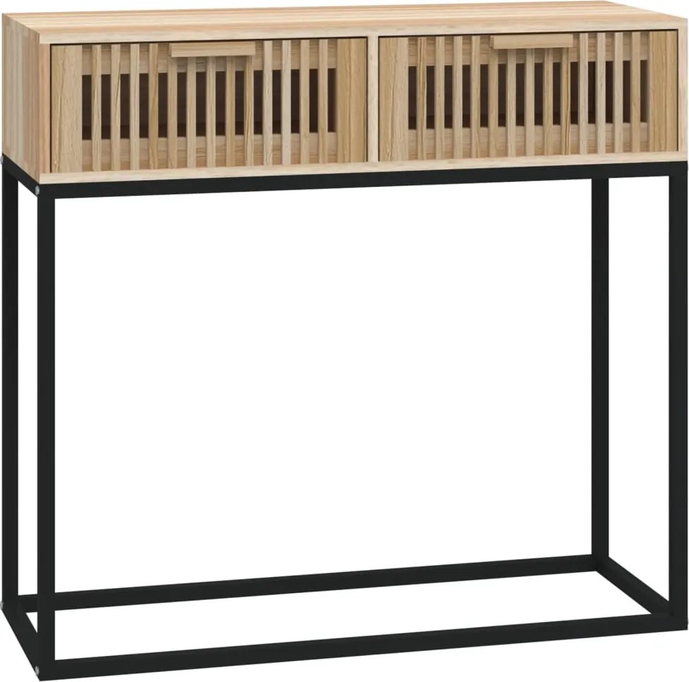 vidaXL szerelt fa és vas tálalóasztal 80x30x75 cm