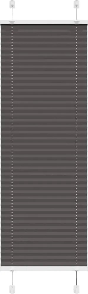 vidaXL pliszírozott redőny fekete 40x100 cm szövetszélesség 39,4 cm