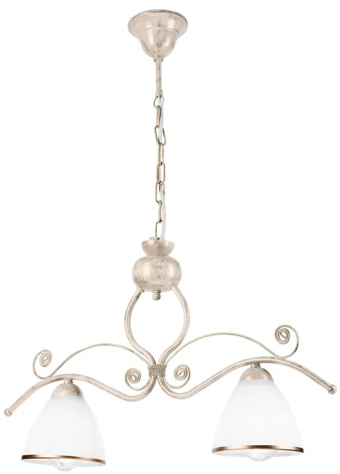 Csillár láncon RETRO 2xE27/60W/230V arany/patinás