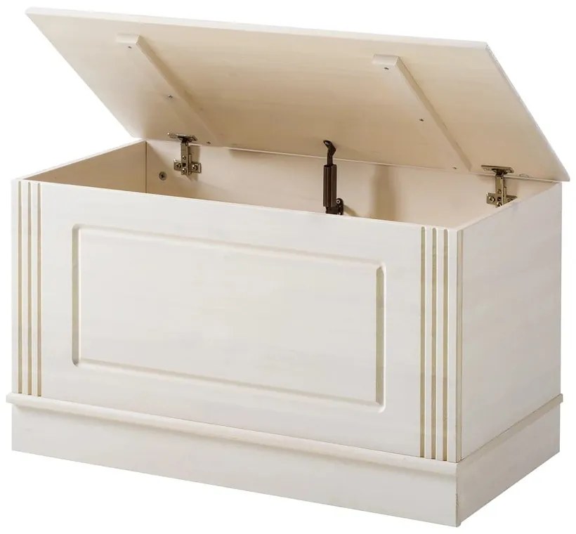 Fehér borovi fenyő tárolóláda 80x45 cm Anita – Støraa
