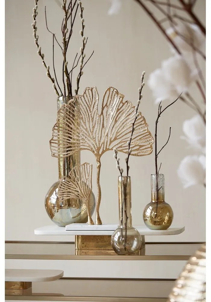 Fém szobor (magasság 48 cm) Leaf – Light & Living