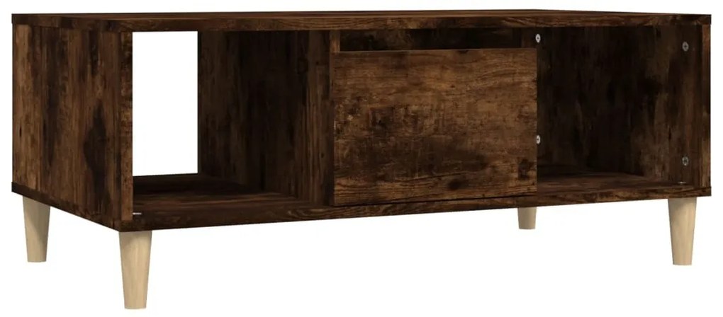 Füstös tölgy színű fatermék dohányzóasztal 90x50x36,5 cm