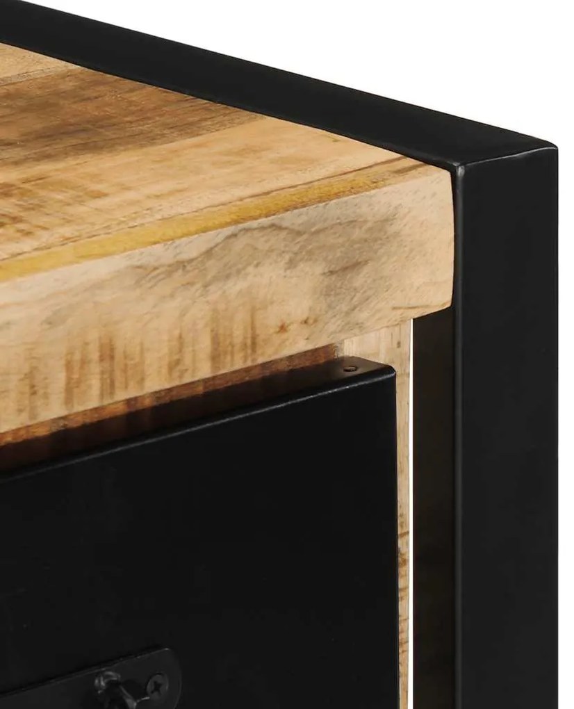 TV szekrény 100x30x25 cm tömör durva fa Mango