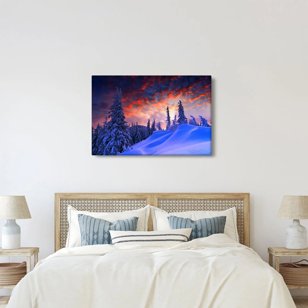 Kép - Téli szürkület (90x60 cm)