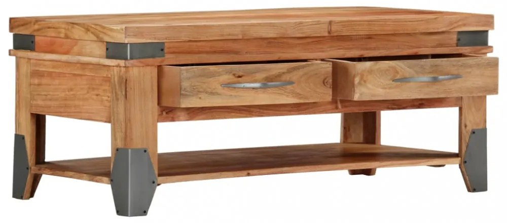 tömör akácfa dohányzóasztal 110 x 52 x 45 cm