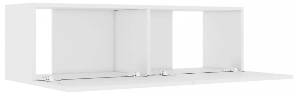 fehér szerelt fa TV-szekrény 100 x 30 x 30 cm
