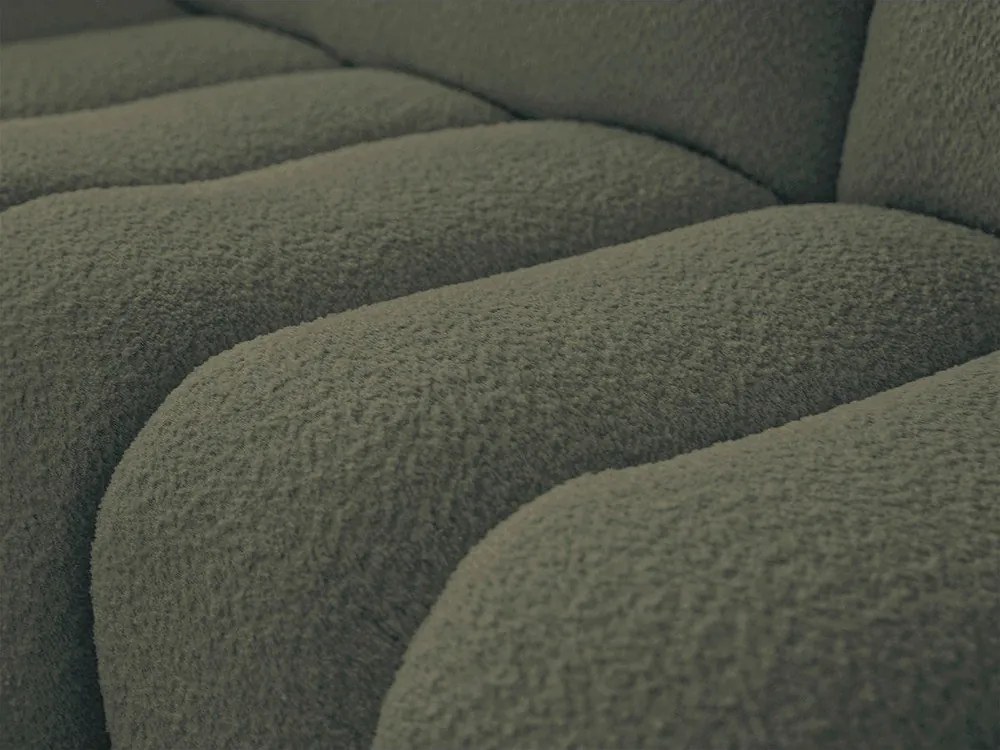 Zöld buklé sarokkanapé (bal oldali-heverő résszel) Azra – Bobochic Paris