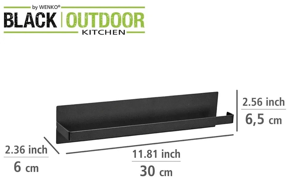 Black Outdoor Kitchen Ima fekete mágneses papírtörlő tartó - Wenko