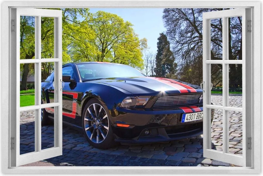 Poszter 60x40 Ford Mustang csíkos