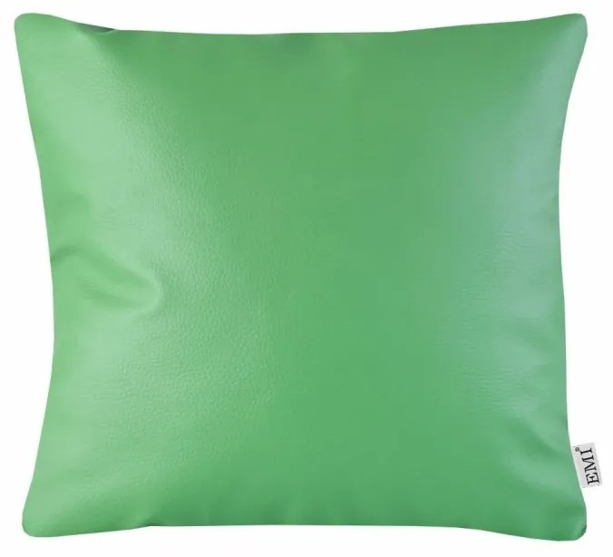EMI retro zöld színű műbőr párna, Párna 45x45 cm