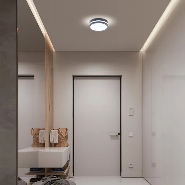 Brilagi - BENE kültéri LED lámpatest érzékelővel LED/18W/230V, átm. 22 cm, IP54