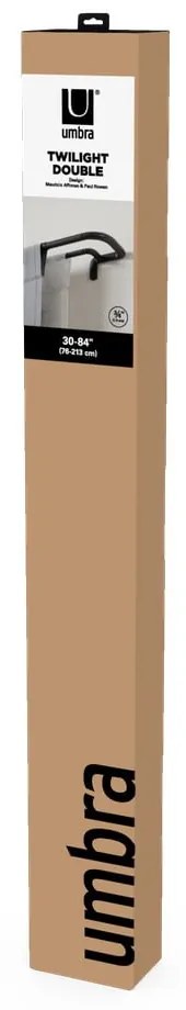 Acél bővíthető dupla függönykarnis 76 - 213 cm Twilight – Umbra