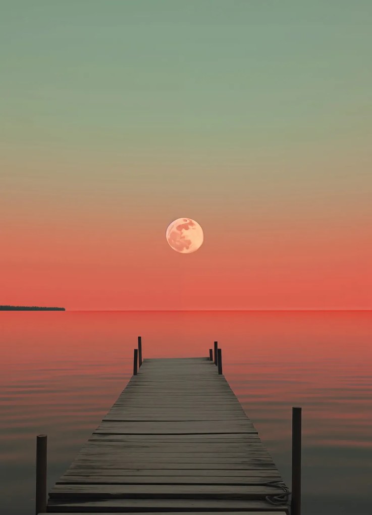 Poszter 13x18cm Hold a víz felett