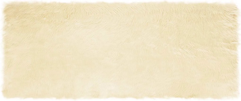 vidaXL Műgyapjú Szőnyeg Tafalla Krém 80 x 200 cm Poliészter