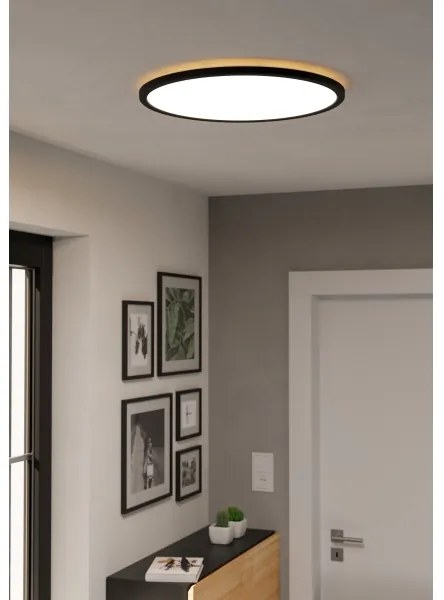 Eglo 901465-LED RGBW Dimmelhető fürdőszobai lámpa ROVITO-Z 16,8W/230V átm. 50cm IP44 fekete