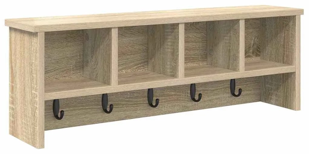 Fali Kabáthorog polcokkal sonoma tölgy 75 x 16 x 26 cm Faanyag