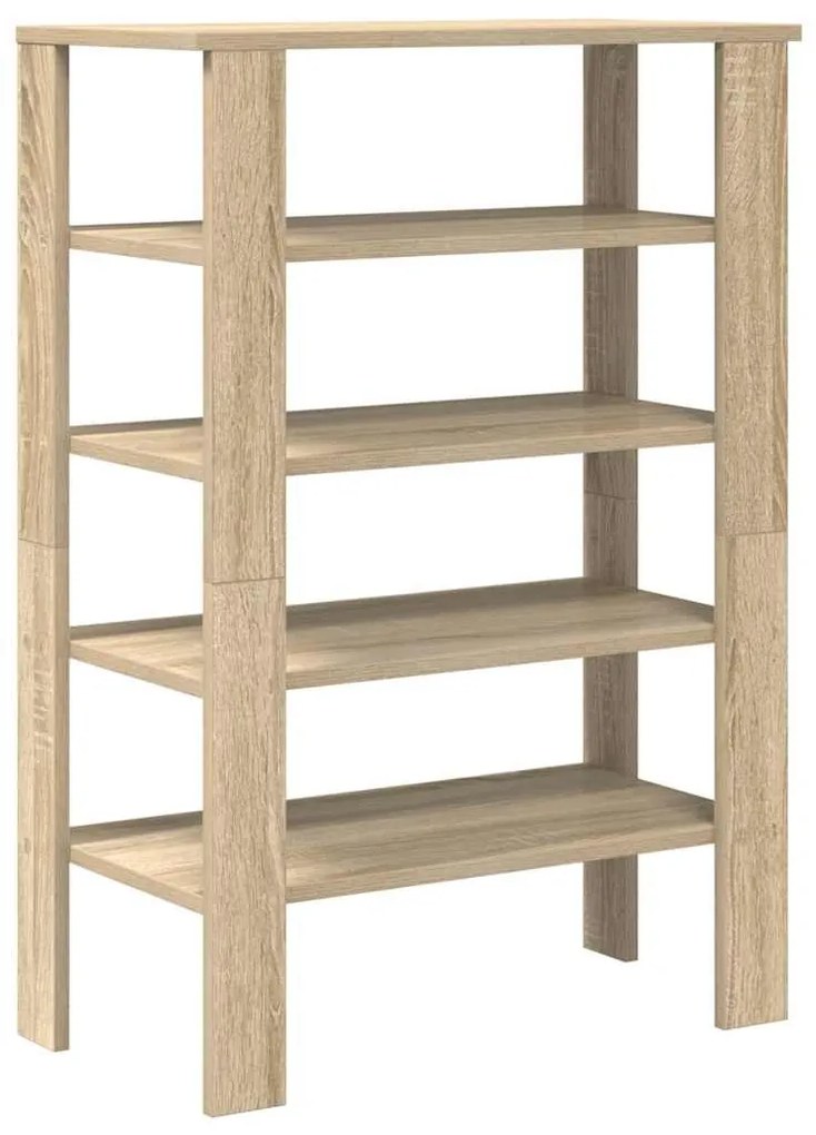 sonoma tölgy színű szerelt fa cipőtartó 61x32x87,5 cm
