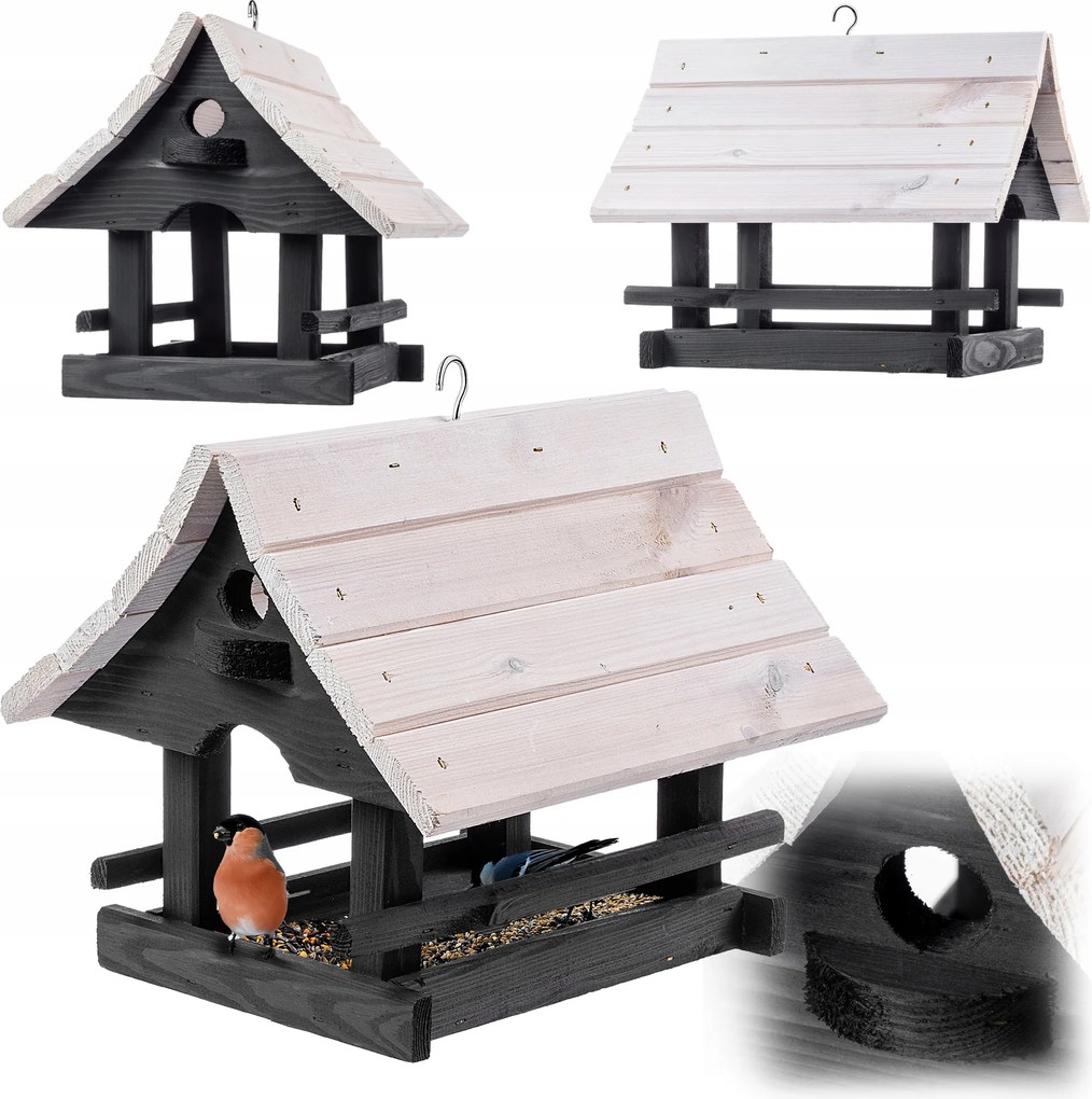 Madáretető Nagy Fa Házikó Lógó Fülke Kerti Dekoráció