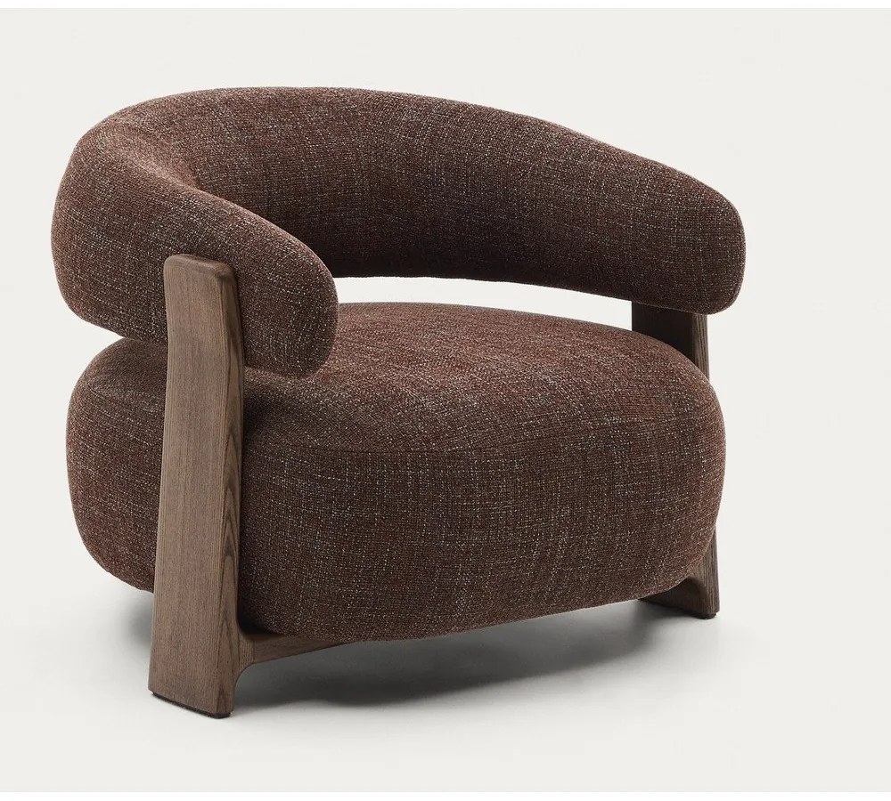 Barna zsenília fotel Granite – Kave Home