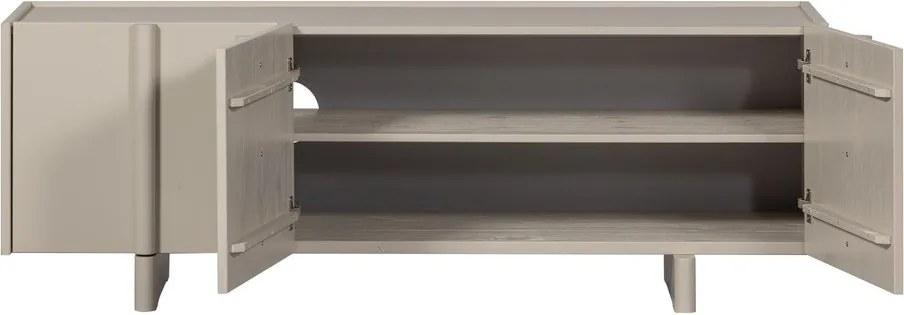 Világosszürke borovi fenyő TV-állvány 152x53x46 cm Basu – WOOOD