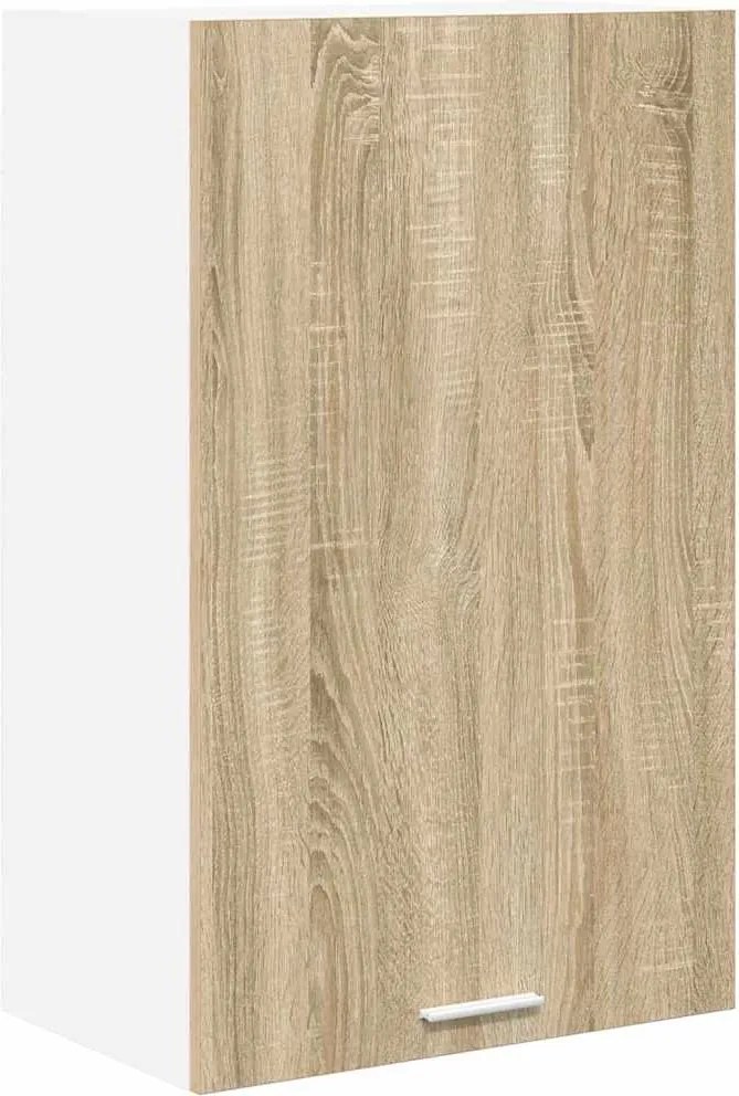 vidaXL Függő szekrény Sonoma tölgy és fehér 50 x 31 x 80 cm Faanyag