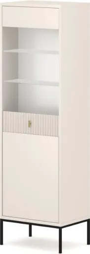 Komód 2 ajtós kasmír színben fekete elemekkel fekete fogantyúkkal – MAGGIORE MA04